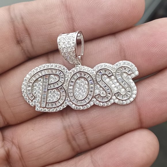 925 Sterling Silver Boss Pendant